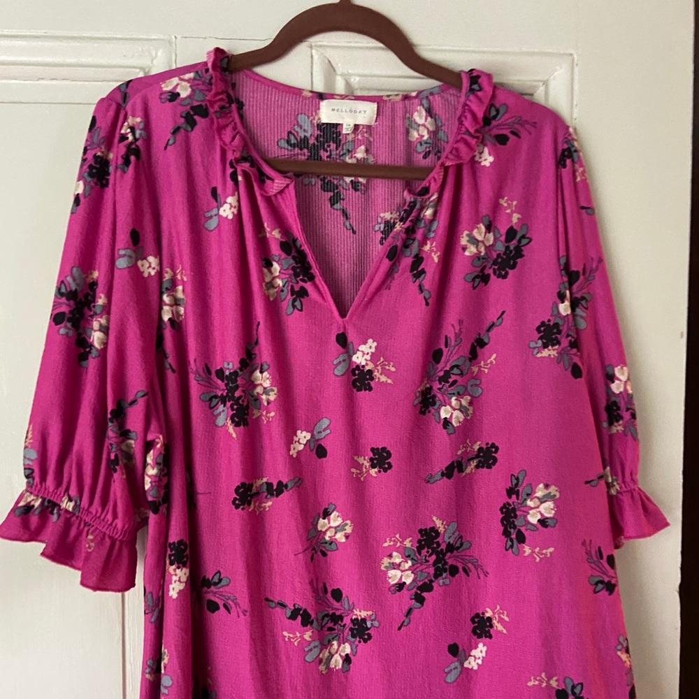 Pink Floral Blouse